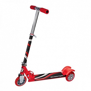 Трехколесный самокат, стальной, нагрузка до 25 кг, красный (Next, KS2830 REDsim)